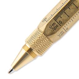 Monteverde Tool Ballpoint Pen - Solid Brass, close up