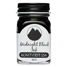 Monteverde Core Fountain Pen Ink - Midnight Black, 30 ml