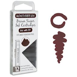 Monteverde Core Universal Ink Cartridge - Brown Sugar, Pkg of 12
