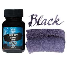 Private Reserve Infinity Ink - Black, 30 ml bottle and swatch