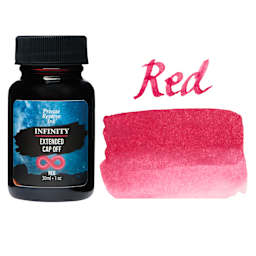 Private Reserve Infinity Ink - Red, 30 ml bottle and swatch