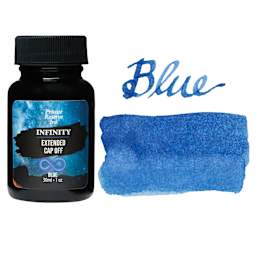 Private Reserve Infinity Ink - Blue, 30 ml bottle and swatch