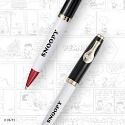 Esterbrook Peanuts 75th Anniversary Ballpoint Pen - Snoopy pen over comic background