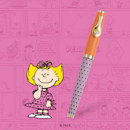 Esterbrook Peanuts 75th Anniversary Fountain Pen - Sally pen with cartoon