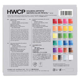 Holbein Artists' Watercolor Pencils - Set of 24, back of packaging