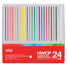 Holbein Artists' Watercolor Pencils - Set of 24, front of packaging