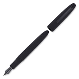 Esterbrook Estie Fountain Pen - Raven Matte Black, Broad Nib, uncapped (image may show a different size nib)