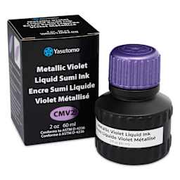 Yasutomo Liquid Metallic Sumi Ink - Violet, 2 oz 