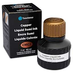 Yasutomo Liquid Metallic Sumi Ink - Copper, 2 oz