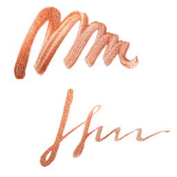 Yasutomo Liquid Metallic Sumi Ink - Copper swatch