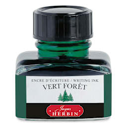 Herbin La Perle des Encres The Jewel of Inks Fountain Pen Ink - Vert Forét (Forest Green), 30 ml