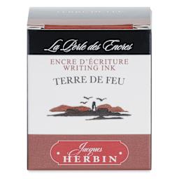 Herbin La Perle des Encres The Jewel of Inks Fountain Pen Ink - Terre de Feu (Land of Fire), 30 ml, front of packaging