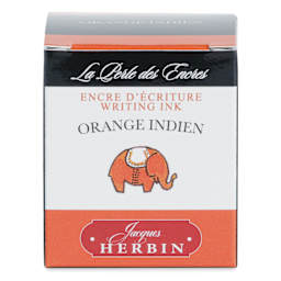 Herbin La Perle des Encres The Jewel of Inks Fountain Pen Ink - Orange Indien (Indian Orange), 30 ml, front of packaging