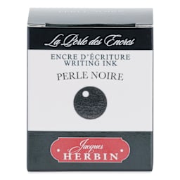 Herbin La Perle des Encres The Jewel of Inks Fountain Pen Ink - Perle Noire (Black Pearl), 30 ml, front of packaging