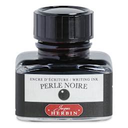 Herbin La Perle des Encres The Jewel of Inks Fountain Pen Ink - Perle Noire (Black Pearl), 30 ml