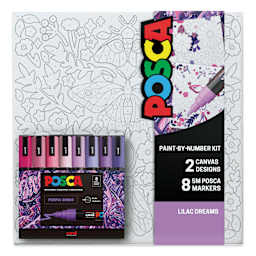 Posca Paint By Number Kit - Lilac Dreams
