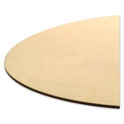 Leisure Arts Wood Circle (Close-up of wooden circle, Thickness shown)