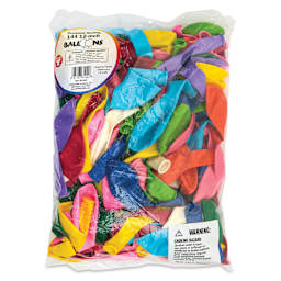 Hygloss Colorful Latex Balloons - Assorted, 12", Pkg of 144 - front of packaging