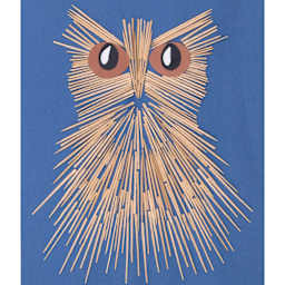 Creativity Street Natural Toothpicks - Round, Pkg of 800, 2-1/2" - finished 2D owl example
