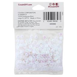 Cousin DIY Cupped Sequins - Pkg of 800, Crystal Iridescent, 5 mm - back of packaging
