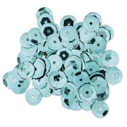 Cousin DIY Cupped Sequins - Pkg of 200, Turquoise Peacock, 8 mm