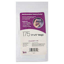 Cousin DIY Bagettes Heavy-Duty Resealable Bags - Pkg of 175, Clear, 3" x 5" - front of packaging