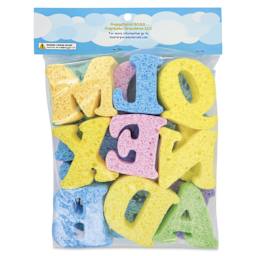 Captain Creative Super Sponges - Large Alphabet - back of packaging