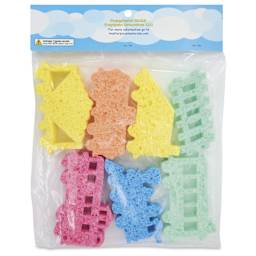 Captain Creative Super Sponges - Train - back of packaging