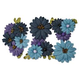 Little Birdie Fairy Garden Paper Flowers - Purple Passion, Pkg of 5