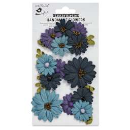 Little Birdie Fairy Garden Paper Flowers - Purple Passion, Pkg of 5 - front of packaging