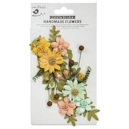 Little Birdie Fairy Rosa Paper Flowers - Sunshine & Lemonade, Pkg of 2 - front of packaging