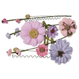 Little Birdie Heleen Paper Flowers - Fairy Sparkle, Pkg of 12 - out of packaging