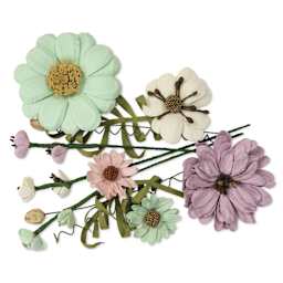 Little Birdie Heleen Paper Flowers - Fairy Garden, Pkg of 12 - out of packaging