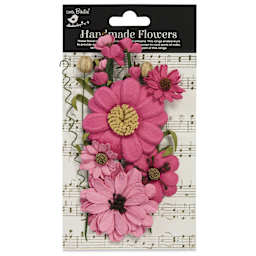 Little Birdie Heleen Paper Flowers - Precious Pink, Pkg of 12