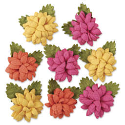 Little Birdie Julita Paper Flowers - Boho Vibes, Pkg of 8