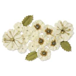 Little Birdie Renae Paper Flowers - Moon Light, Pkg of 27