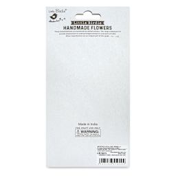 Little Birdie Renae Paper Flowers - Moon Light, Pkg of 27 - back of packaging