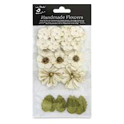 Little Birdie Renae Paper Flowers - Ivory Pearl, Pkg of 27 - front of packaging