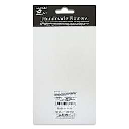 Little Birdie Renae Paper Flowers - Cardinal Red, Pkg of 27 - back of packaging