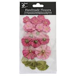 Little Birdie Renae Paper Flowers - Precious Pink, Pkg of 27 - front of packaging