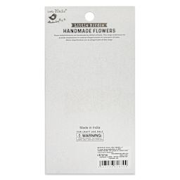 Little Birdie Whitney Paper Flowers - Sunshine & Lemonade, Pkg of 14 - back of packaging