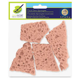 Color Factory Faux Sea Sponges - Pkg of 4, 3" x 2" sponges in packaging