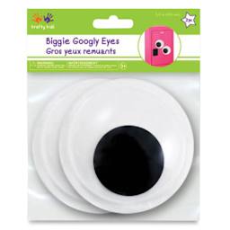 Krafty Kids Googly Eyes - Pkg of 2, Black, 100mm, Biggie Eyes