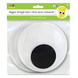 Krafty Kids Googly Eyes - Pkg of 2, Black, 150mm, Biggie Eyes