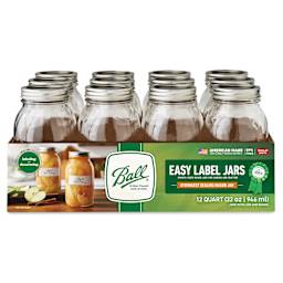 Ball Easy-Label Smooth-Sided Mason Jars - 32 oz, package of 12