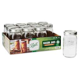 Ball Mason Jars and Lids - 32 oz, Wide Mouth, Pkg of 12