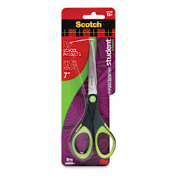 Scotch Precision Student Scissors, 7", Green