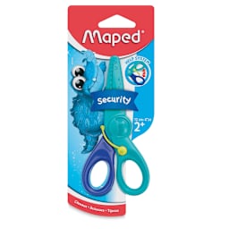 Maped KidiCut Spring-Assisted Plastic Safety Scissors, 4-3/4", In Package, Blue & Teal