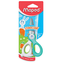 Maped KidiCut Premium Safety Scissors, 4.75", White & Blue