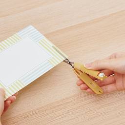 PuniLabo Stick Scissors - Shiba Dog (shown cutting paper)